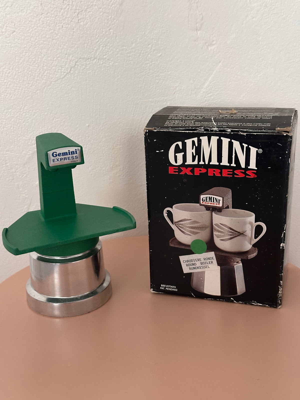 Cafetière vintage Italienne Gemini Express verte