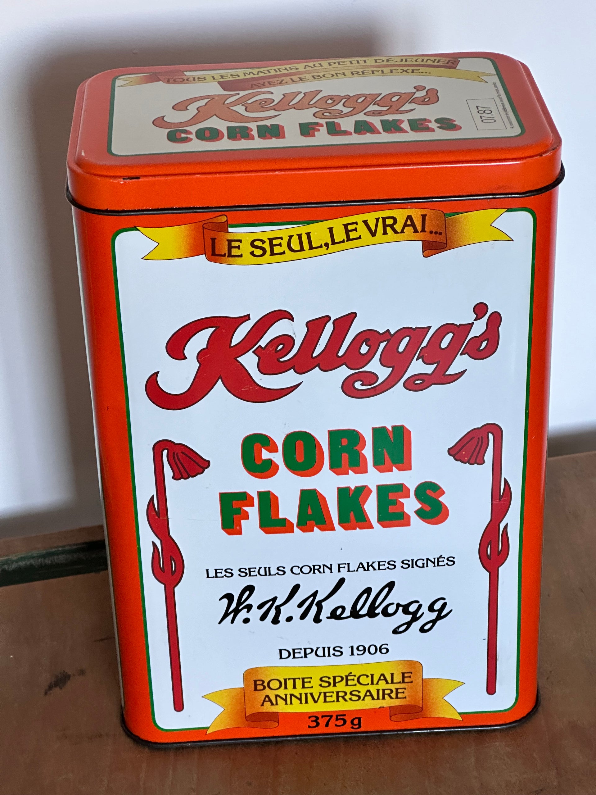 Boite en métal Kellogg's 1987