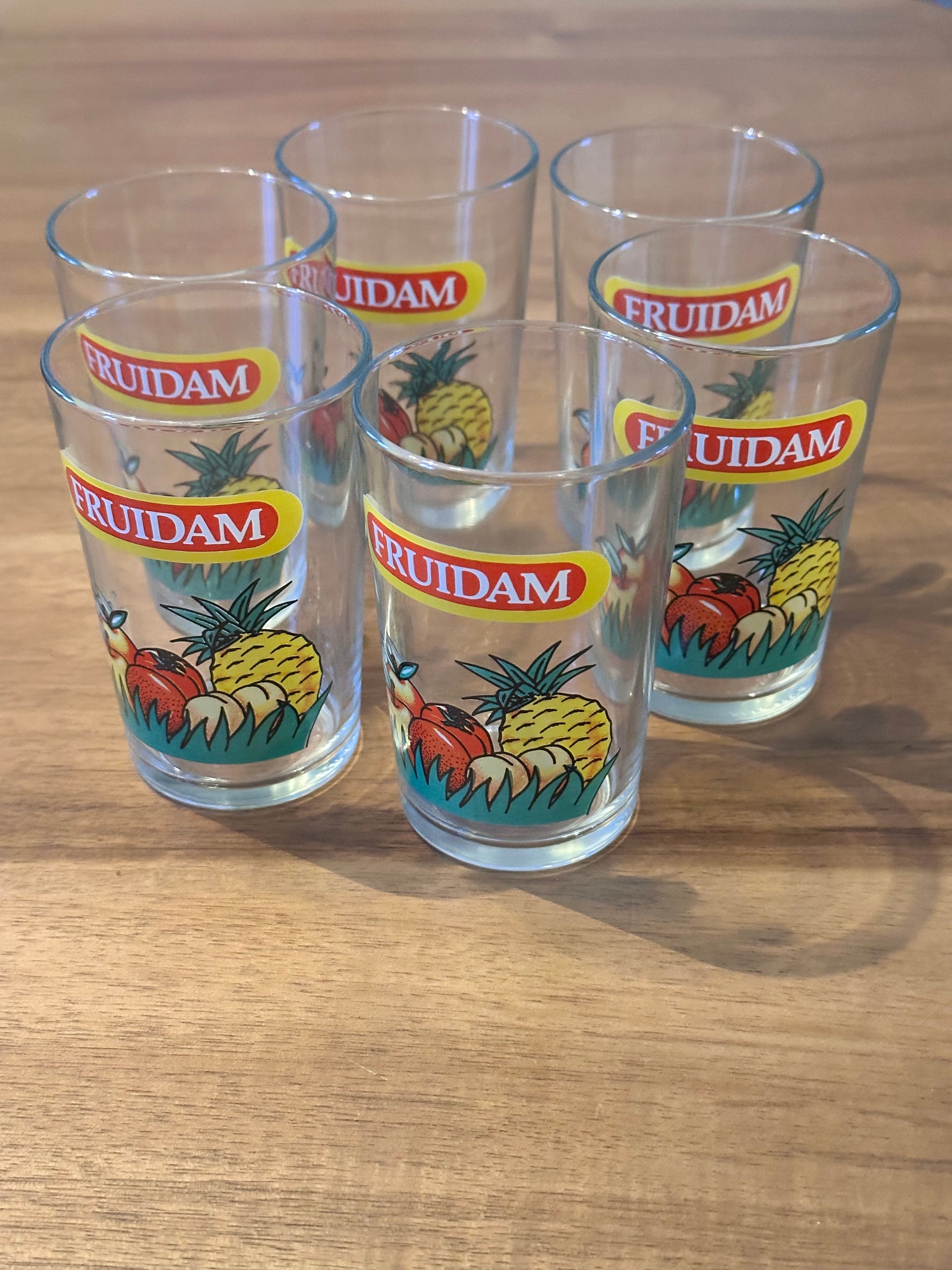 6 verres de table Fruidam 80's