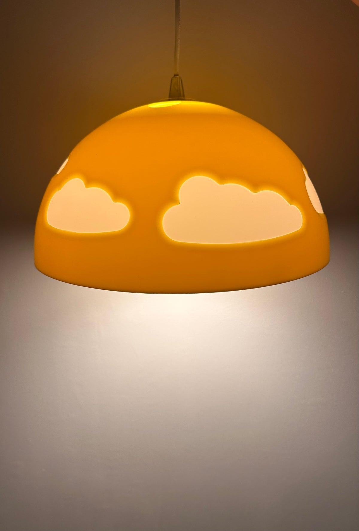 Suspension Ikéa jaune Skojig Henrick Preutz Jaune années 2000