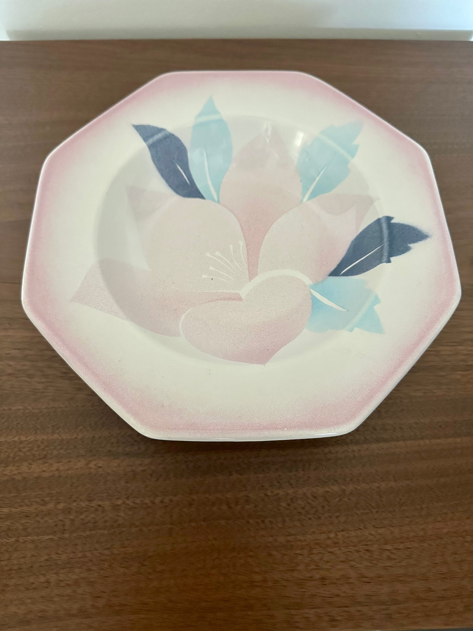 Assiettes vintage des années 80 au décor floral Niderviller