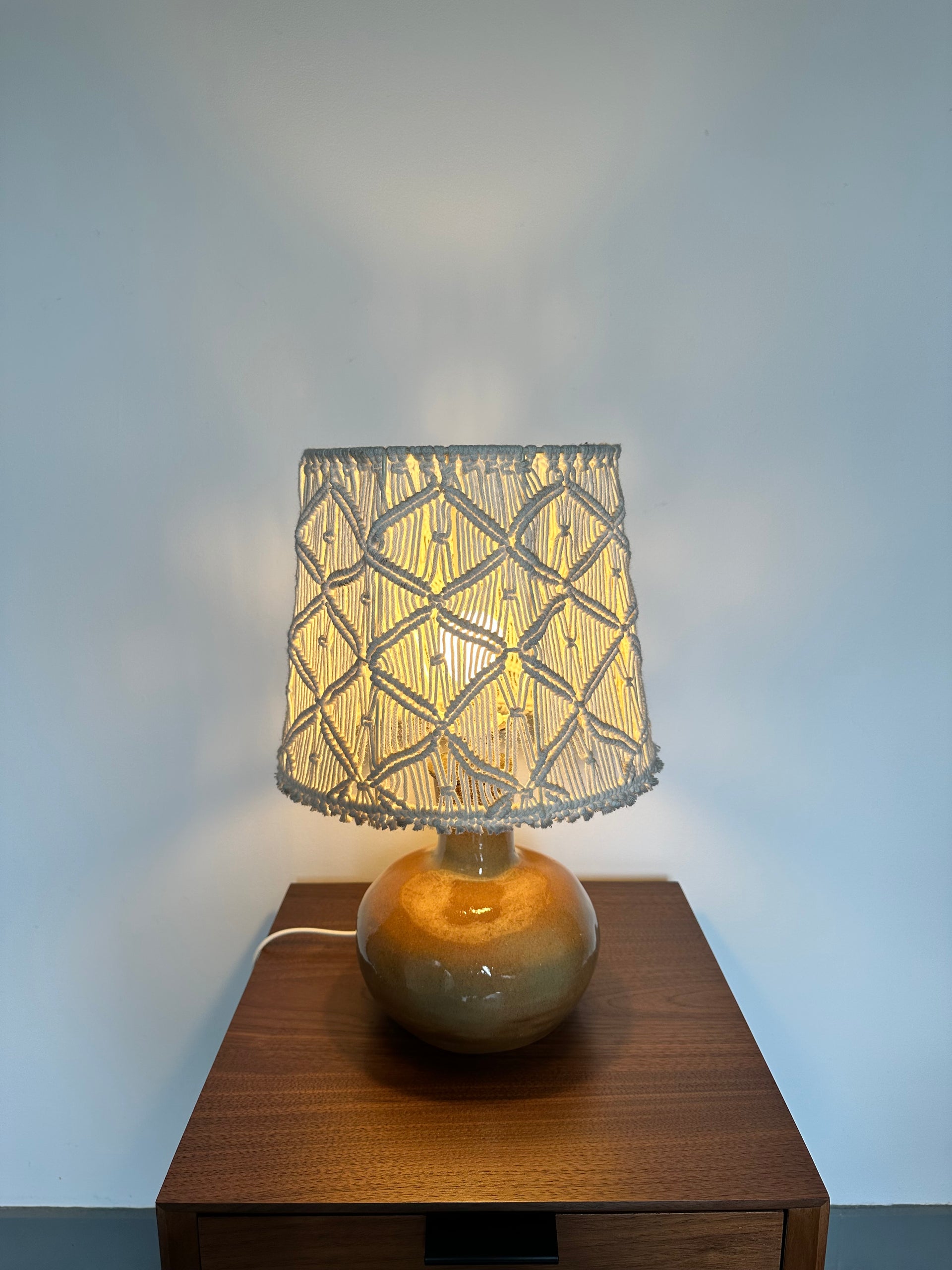 Lampe vintage macramé