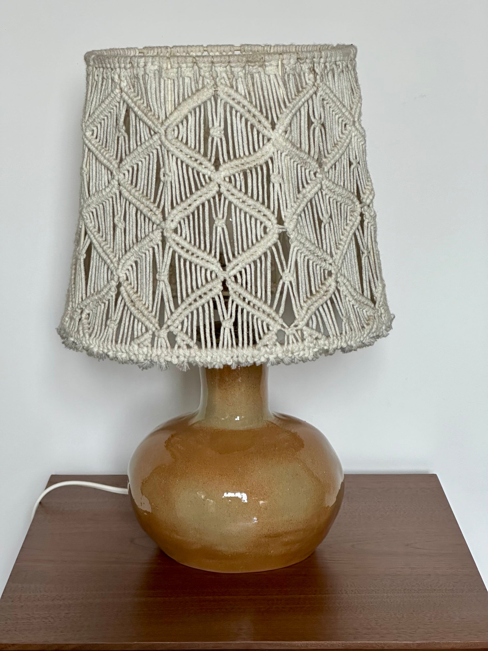 Lampe vintage macramé